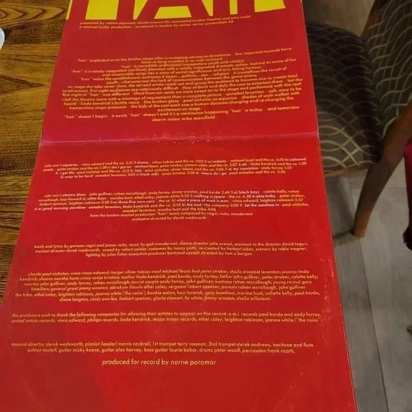 HAIR 1968 LP made in England Polydor Stero London Cast - Picture 7 of 7